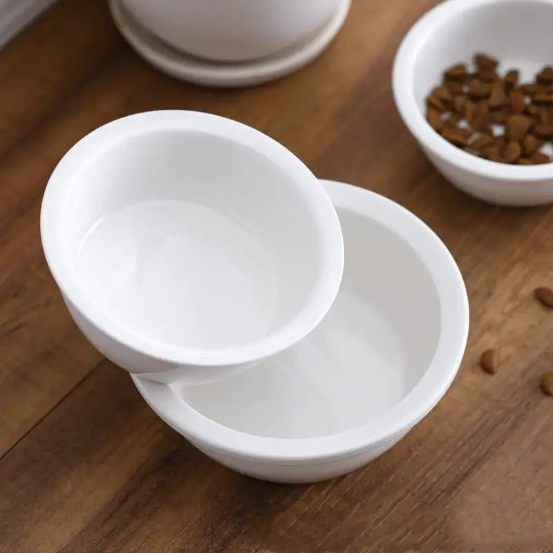 Ceramic Double Pet Food Bowl for Dogs and Cats